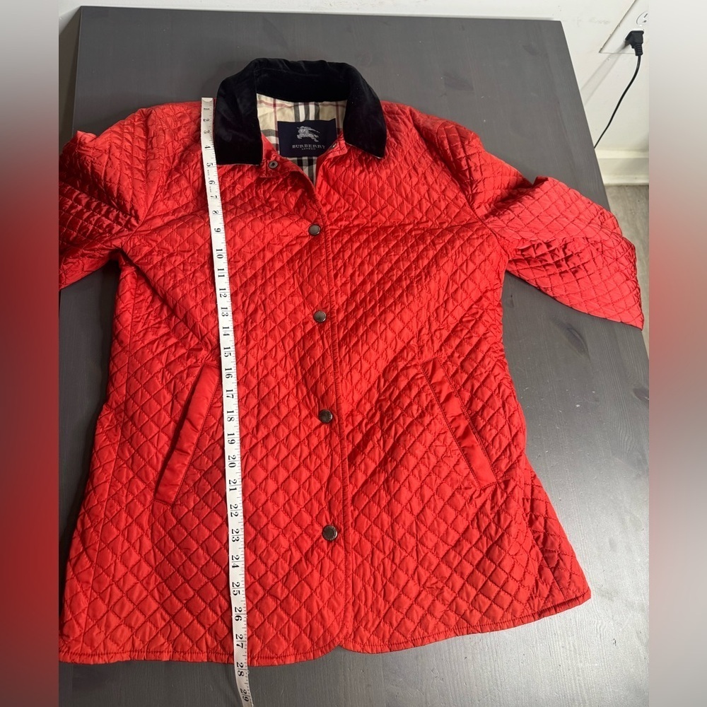 Vintage Burberry Quilted Jacket Red - Picture 10 of 10